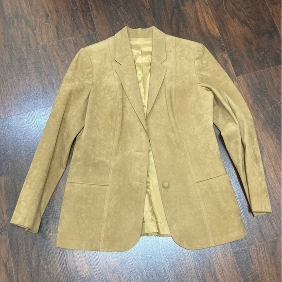 SUEDE LEATHER JACKET 90s Y2K vintage fashion size Small - Picture 8 of 13